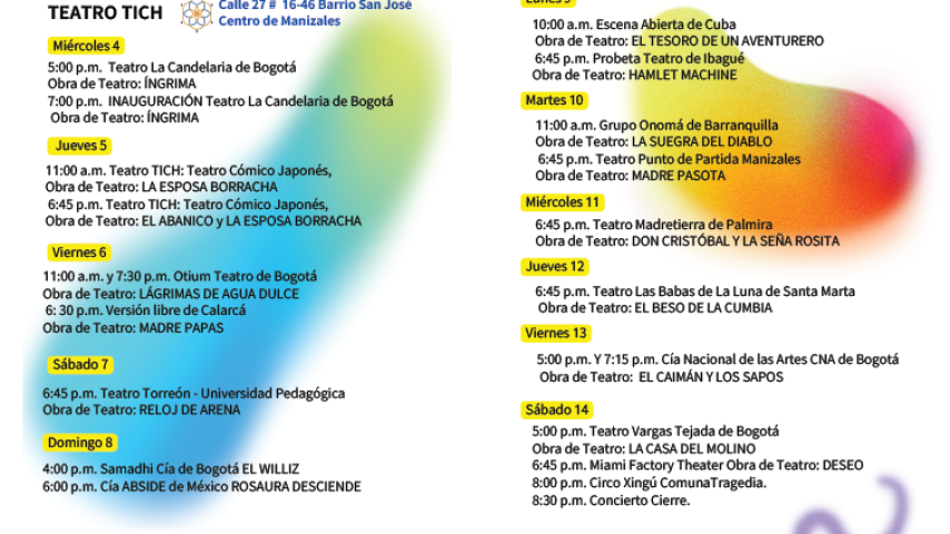 Muestra Alternativa de Teatro en Manizales 2024